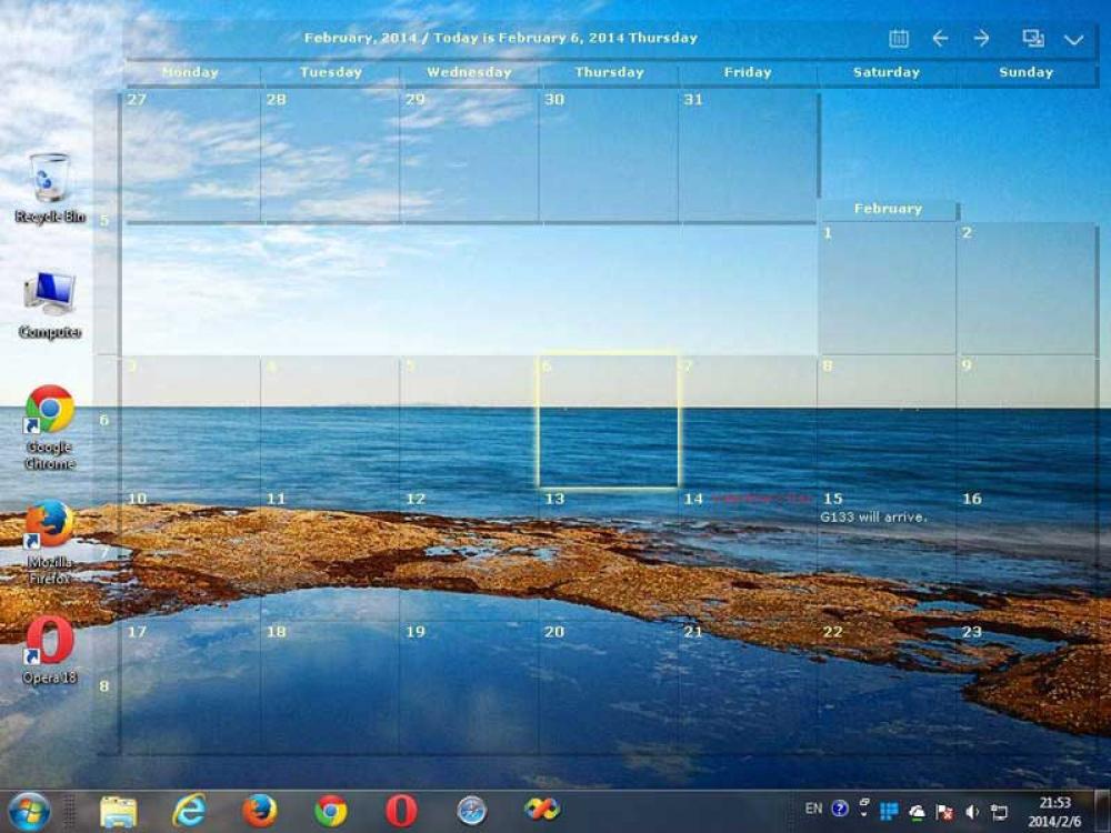 Desktop Calendar 2.1.3.3300 (Freeware 2.84Mb)